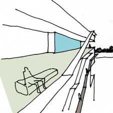 museum bozen, ausblick von der dachterrasse